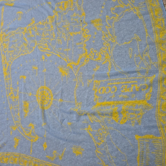 Cape Cod MÁP Nautical TABLE SHEER SCARF  VNC    52" - Picture 4 of 8